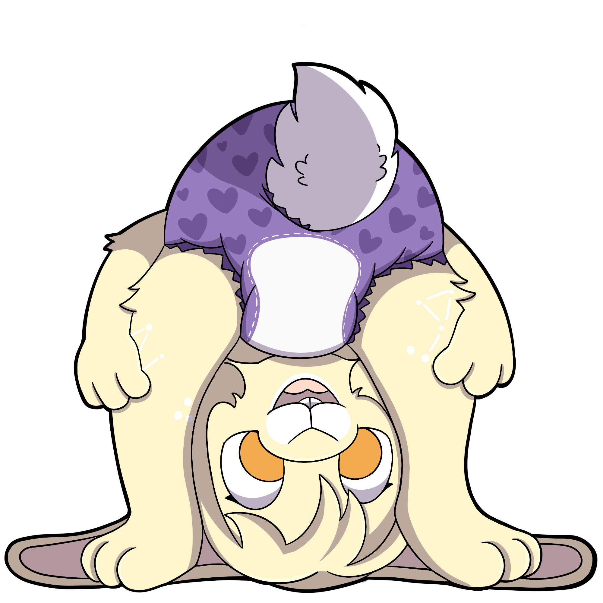Upside Down Sticker Bunny