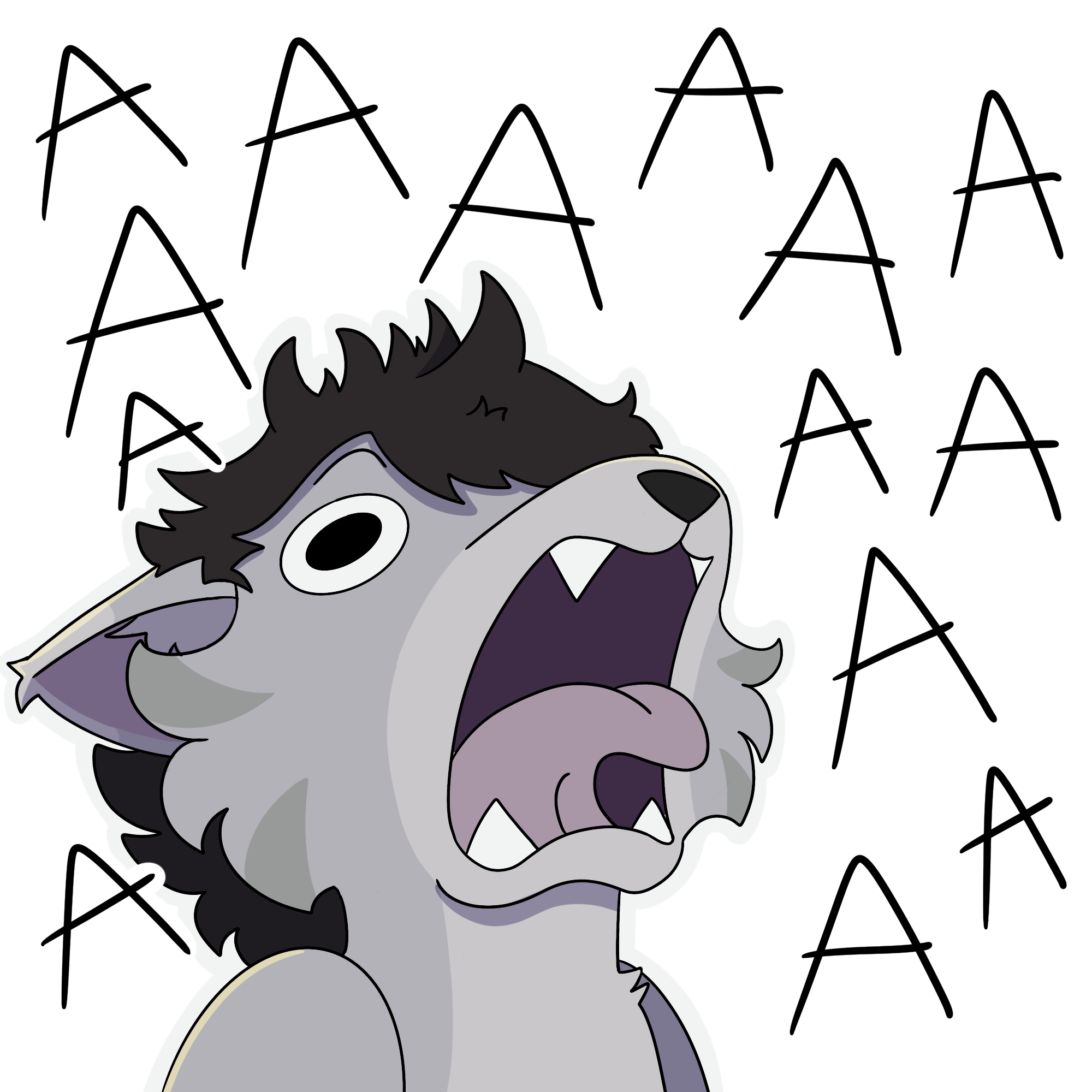 Scream Sticker YCH_2160