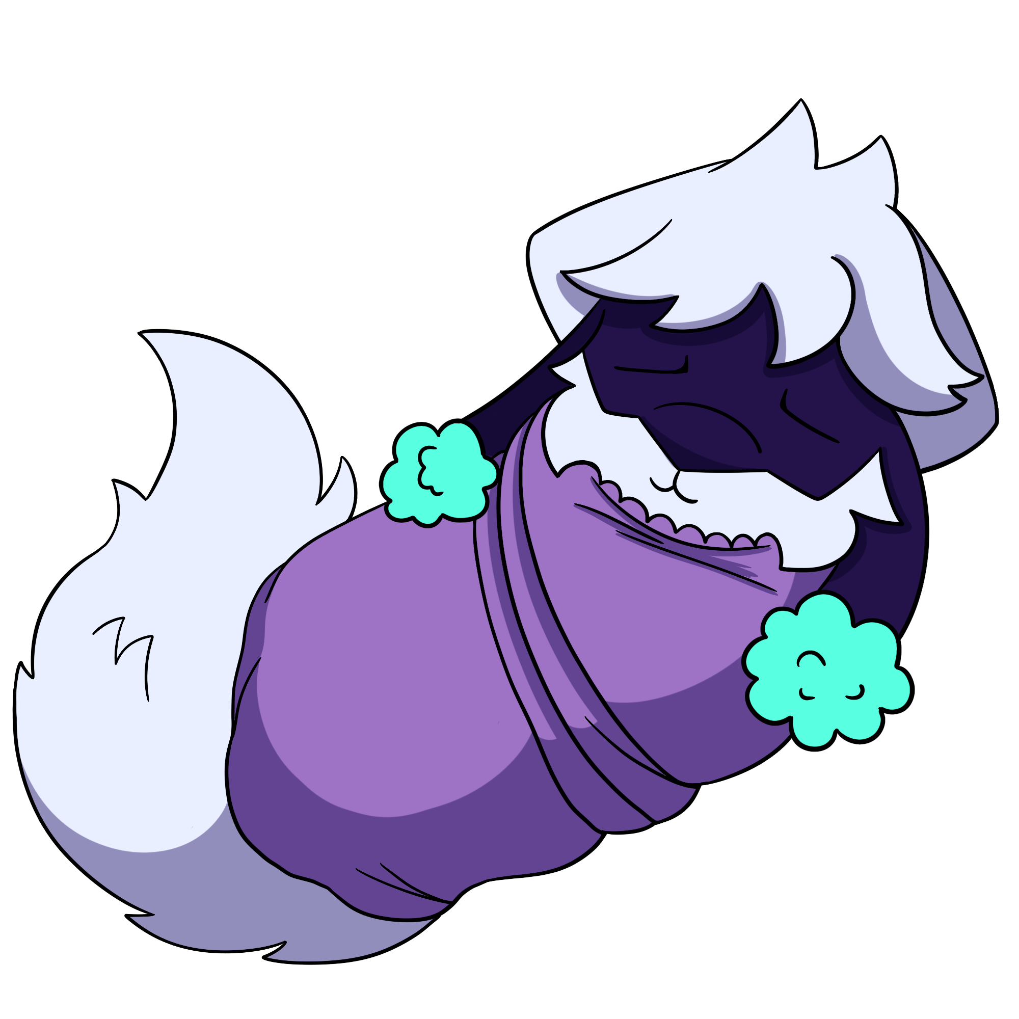 Sleepy Burrito Sticker YCH_2197