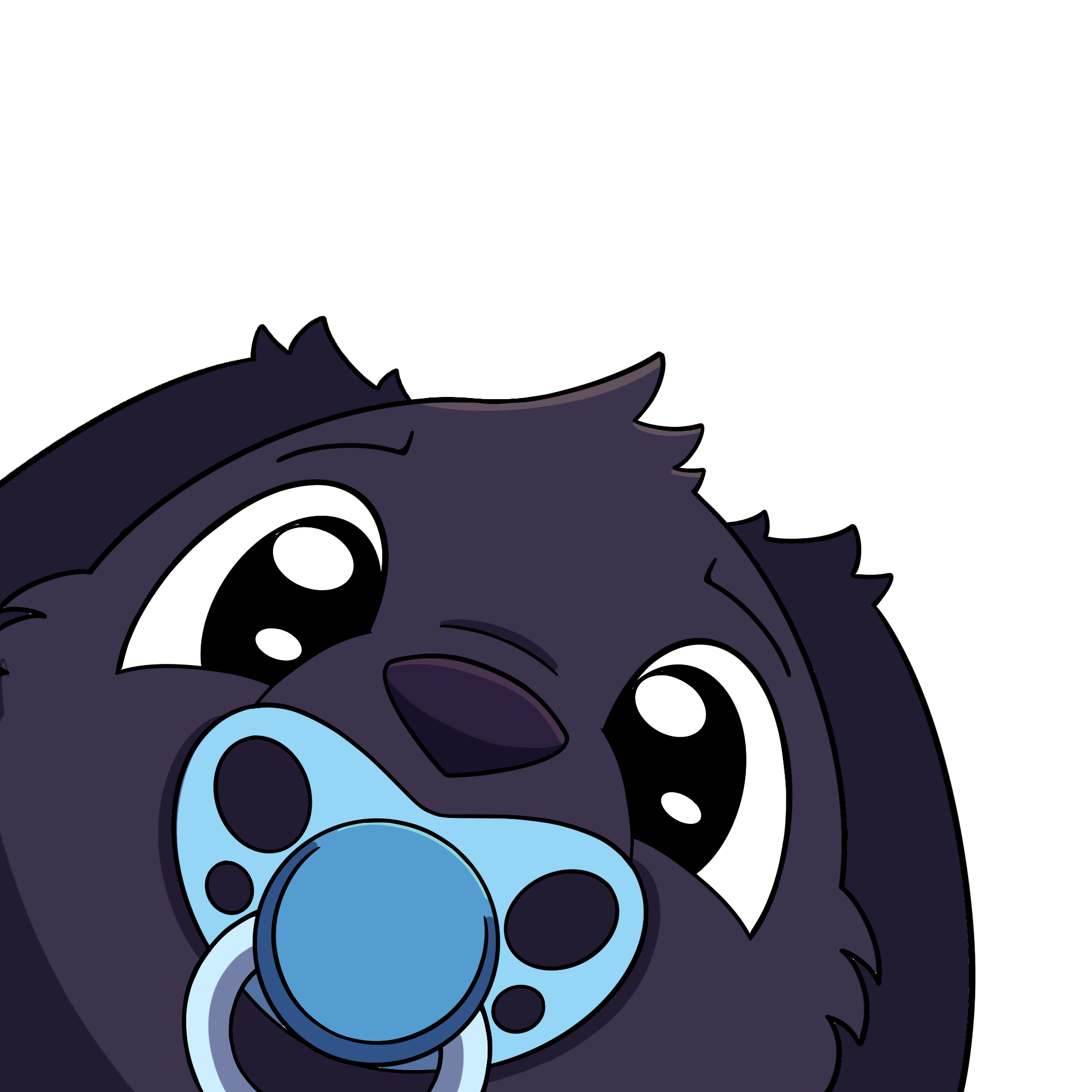 Paci Peek Sticker YCH